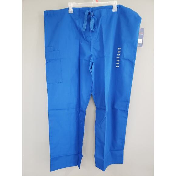 NEW Cherokee Cargo Royal Blue Drawstring Scrub Pant‎ Unisex #4100 XL SHORT - Picture 1 of 5
